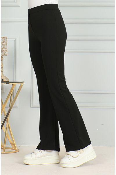 sefamerve Pantaloni negri cu picior spaniol - 7094-01