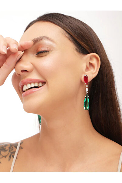 TAKİŞKO DANGLE Rhinestone EARRING