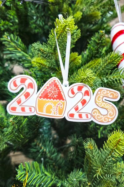 PEKSHOP Candy Cane 2025 Ginger House Cookie Home Theme Christmas Tree Ornament
