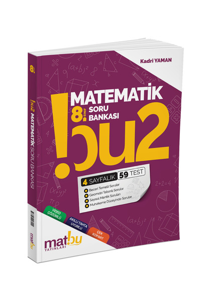 Matbu Yayınları 2025 8. Sınıf Lgs Matematik Soru Bankası-bu2