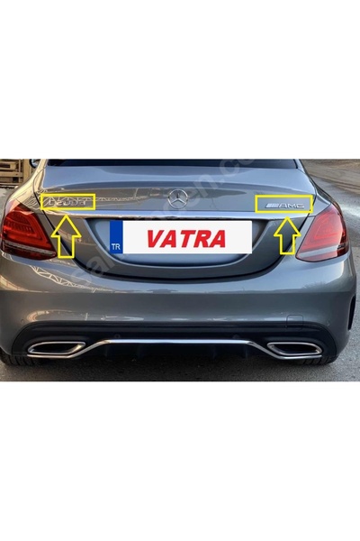EDEXPORT Mercedes W205 2013-2021 Modeller Uyumlu C200 d ve AMG Krom Bagaj Yazısı