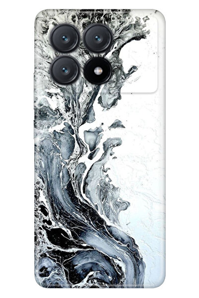 POCO X6 Pro 5G Uyumlu Kılıf Resimli Baskılı Nano Silikon Granit Mermer