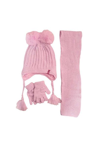 Kitti 1-4 Years Baby Girl & Child Scarf Beanie Gloves Set of 3