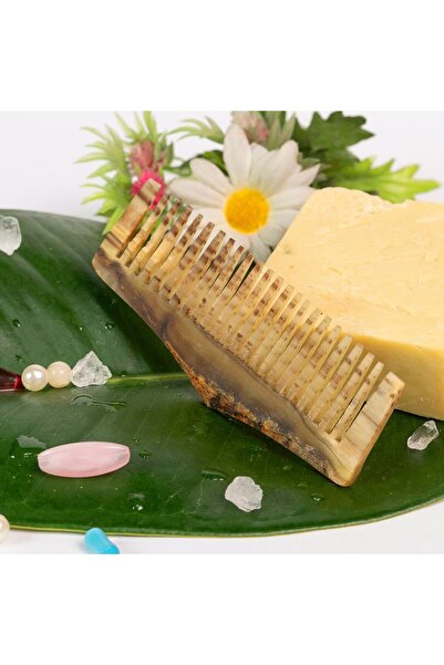 SKNIV Ръчно изработен 100% естествен гребен от кост (рог)