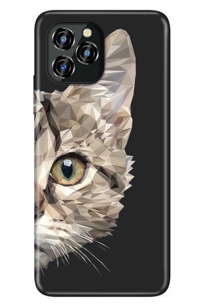 oukitel حافظة C21 Pro من السيليكون بنمط صورة للأشعة فوق البنفسجية على شكل قطة...