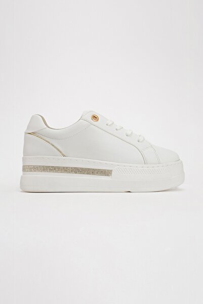 LuviShoes Poem White Stone Silná Podrážka Dámská Sportovní obuv