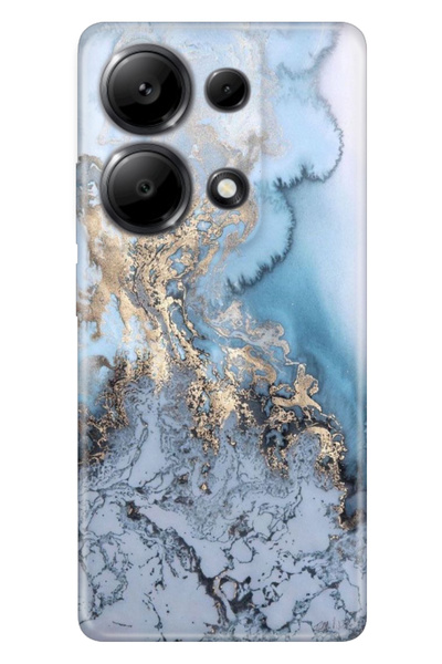 POCO M6 Pro 4.5g Compatible Case Pictorial Printed Xiaomi Silicone Antic Marble