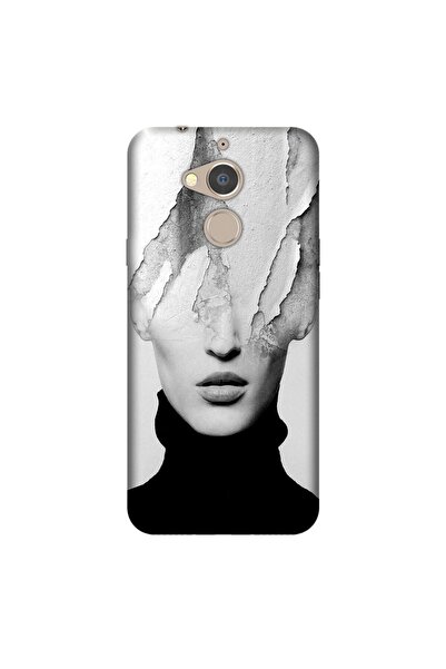 General Mobile Gm 8 Kılıf 0.4mm Lazer Kesim Silikon Kapak Art Girl