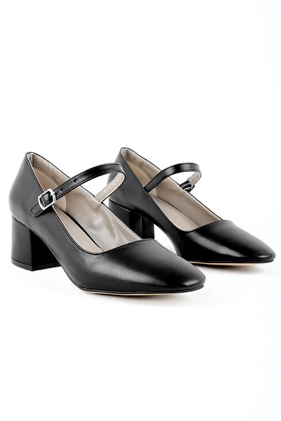 Lal Shoes & Bags Manila Single Strap Women's Heeled Shoes-Black