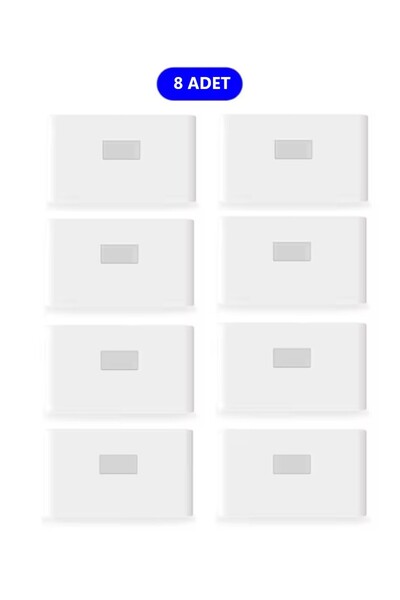 RRULTECH 8 Adet Şarjlı Kablosuz Sensörlü Led Aplik Harekete Duyarlı Dekoratif Duvar Lambası Led Mıknatıslı