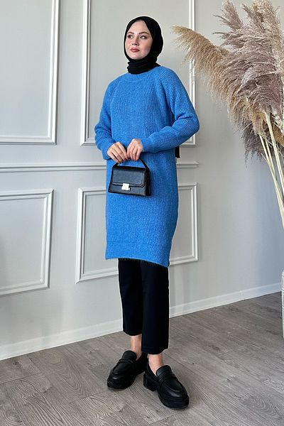 InStyle Silvery Corded Blue Tunic