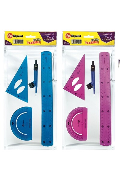 EyER Shoping Гнучкий набір для малювання з фіолетовим циркулем - 4 частини