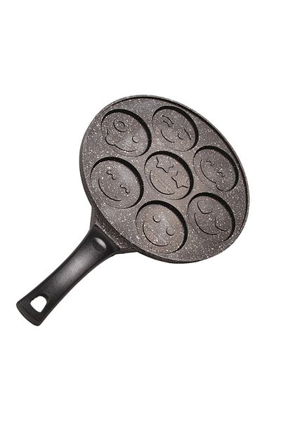 Mehtap Pancakes Pan 28 cm 7 Emoji Eyed Cast Pancakes Pan