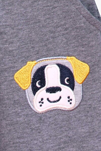 Breeze Boy's Tracksuit Set with Dog Embroidery, Age 1-4, Yellow