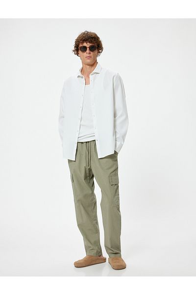Koton Fél olasz galléros ing Slim Fit hosszú ujjú gombos