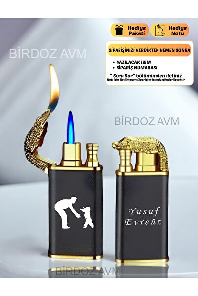 birdoz avm Kişiye Özel İsimli Babalar Günü Tasarım Babaya Hediye Timsah Başlı...