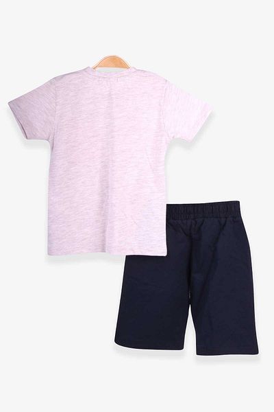 Breeze Boy's Shorts Suit Elephant Printed 1.5-5 Years, Beige Melange