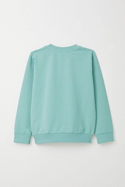 Breeze 1-4 Years Old Boy Tracksuit Set - Skateboarder Teddy Bear Print, Water Green