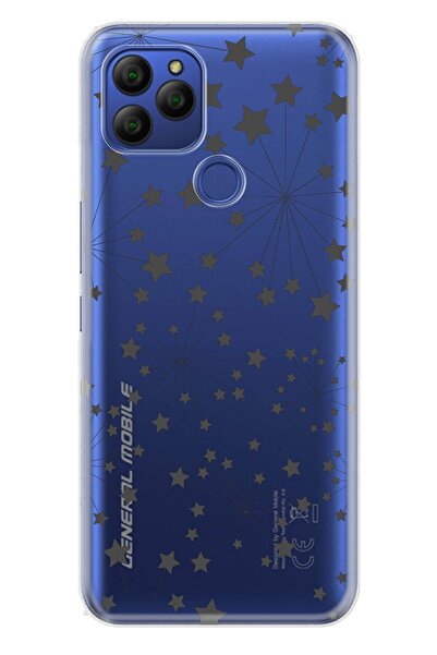 General Mobile Gm 21 Uyumlu   Kılıf 0.4mm Lazer Kesim Silikon Kapak Yıldızlar