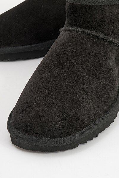 LuviShoes Γυναικεία μποτάκια PAIR Μαύρα Suede από γνήσιο δέρμα