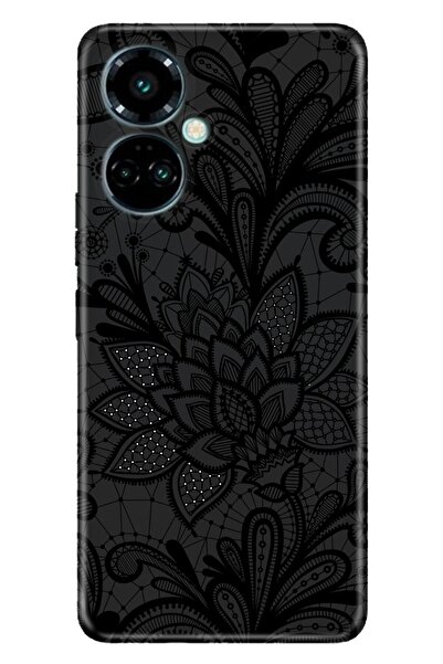 TECNO Camon 19 Pro Kılıf Modern Tasarım Silikon Desenli Mandala Gül