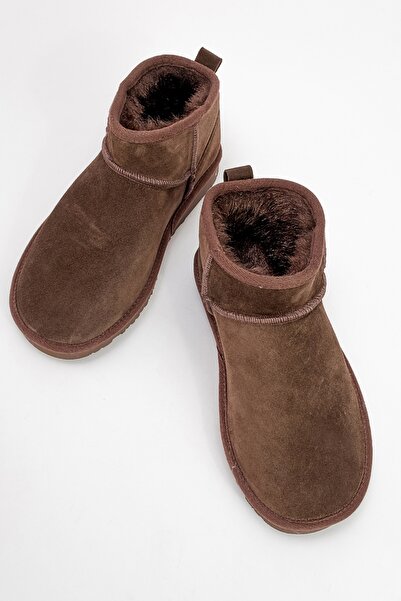 LuviShoes Spárujte hnědé semišové dámské kotníkové boty z pravé kůže