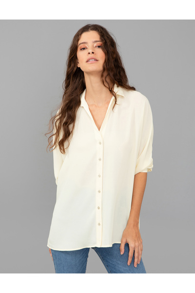 Pierre Cardin Ekru Comfort Fit Uzun Kollu Gömlek 50244984-VR019