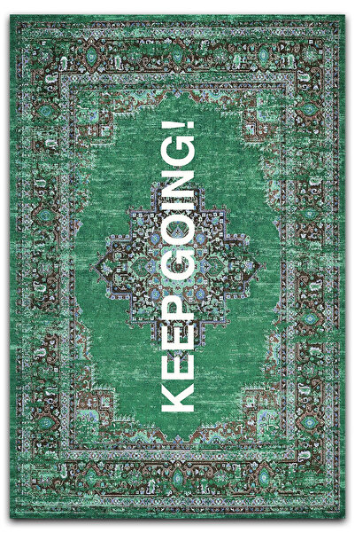 Halımax Drom Kaymaz Tabanlı Yıkanabilir Keep Going Etnik Dokuma Halı