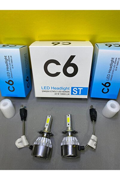 APEXİ C6 BEYAZ H7 ŞİMŞEK ETKİLİ LED XENON 10800 LÜMEN SOĞUTUCU FANLI