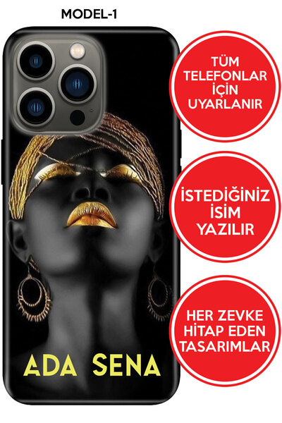 Cekuonline Tüm Telefonlar İçin Kişiye Özel İsim/Ad Yazılı Silikon Telefon Kıl...