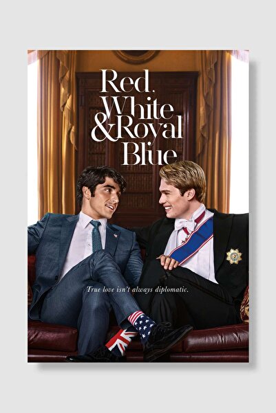 Mudi Store Red, White & Royal Blue Film Poster Çerçevesiz Yüksek Kalite Film ...