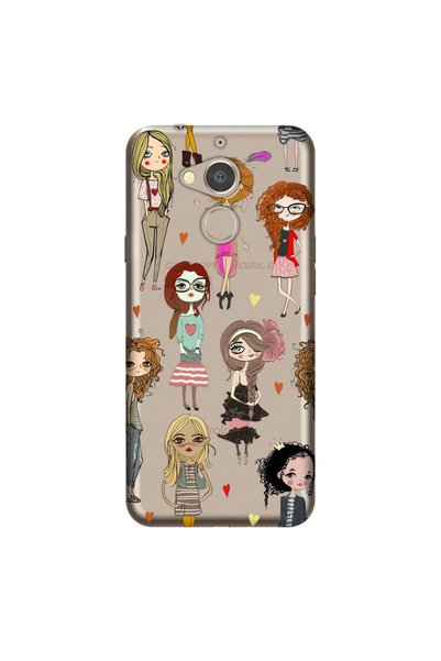 General Mobile Gm 8 Case 0.4mm Laser Cut Silicone Cover College Fashion