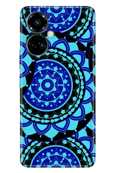 TECNO Camon 19 Pro Case Modern Design Silicone Patterned Blue Mandala
