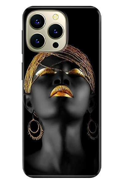 HİKİNG A43 - A48 Kılıf Hıkıng A43-a48 Telefon Kılıfı Baskılı Afrikalı Kız