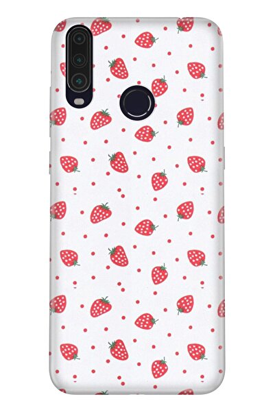 General Mobile Gm 20 Pro Uyumlu Kılıf 0.4mm Lazer Kesim Silikon Kapak Çilek