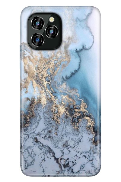 oukitel C21 Pro Case Silicone Patterned Illustrated Uv Cover Antic Marble