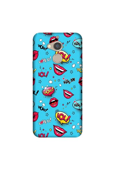 General Mobile جراب Gm 8 بغطاء سيليكون مقطوع بالليزر 0.4 مم Kiss Me Woww