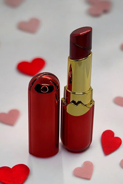 Genel Markalar Kapaklı Rujlu Özel Tasarım Kırmızı Çakmak