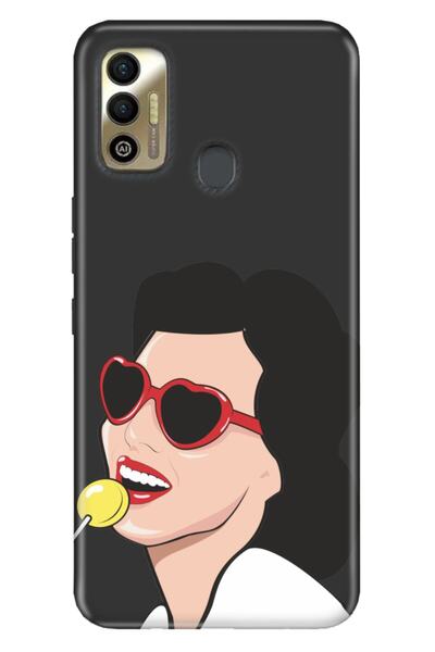 TECNO Spark 7t Compatible Case Tioserisi Illustrated Silicone Miss Loli