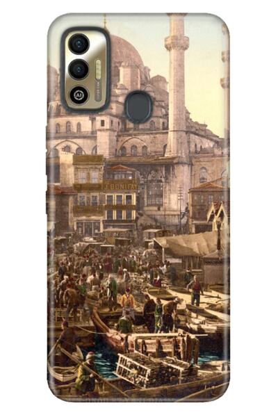 TECNO Spark 7t Compatible Case Tioserisi Illustrated Silicone Istanbul