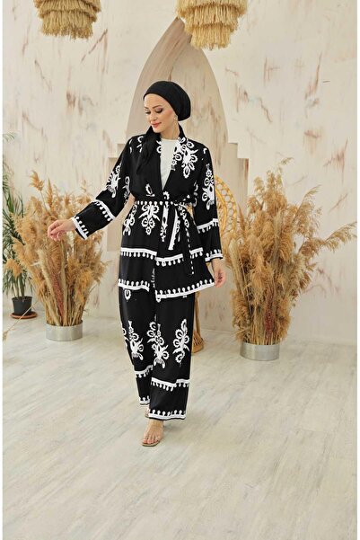EBRUTESETTÜR Viscose Hijab - Marina Patterned Double Set