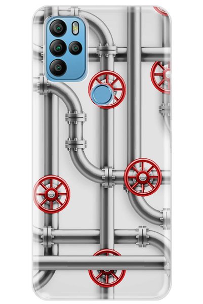 General Mobile Gm 21 Pro Case 0.4mm Laser Cut Silicone Cover Pipes