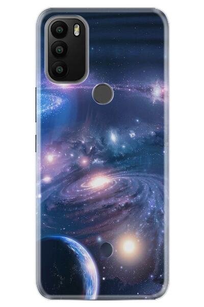 General Mobile Gm 21 Plus Kılıf 0.4mm Lazer Kesim Silikon Kapak Uzay Boşluğu