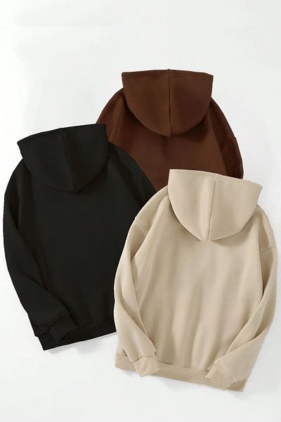 uyguntarz 3 Συσκευασία Φούτερ Unisex με στάμπα Oversize