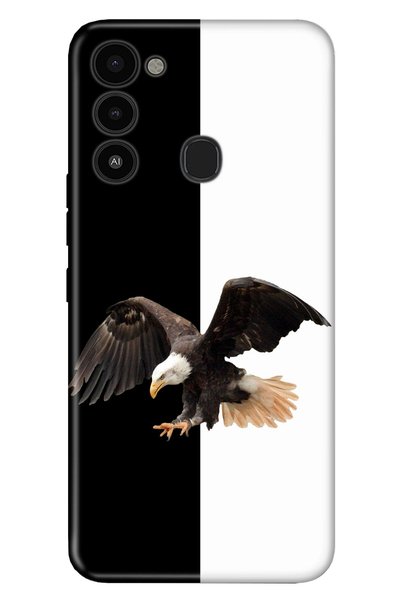 TECNO جراب Spark 8c مصنوع من السيليكون بنمط Moderna باللونين الأبيض والأسود