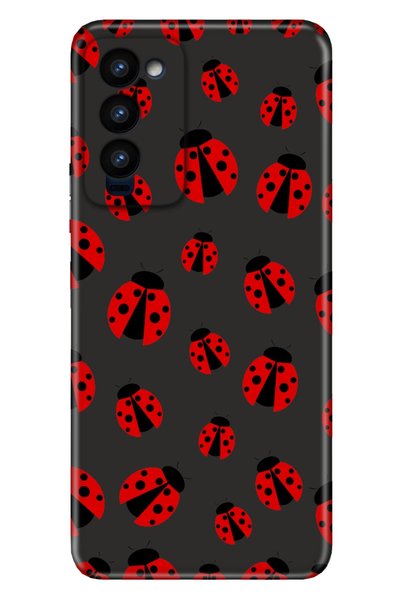TECNO Camon 18  Kılıf Colored Resimli Silikon Uğur Böceği