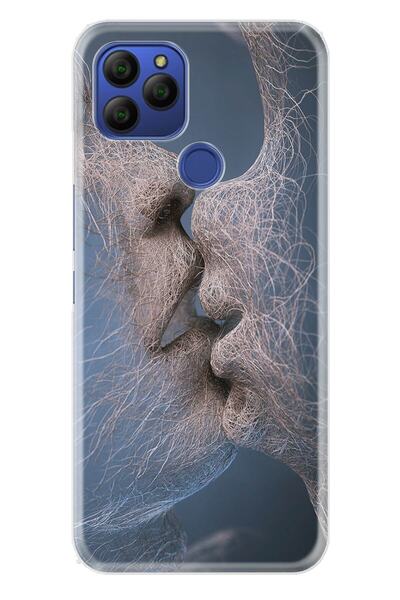 General Mobile Gm 21 Compatible Case 0.4mm Laser Cut Silicone Cover Digital Love