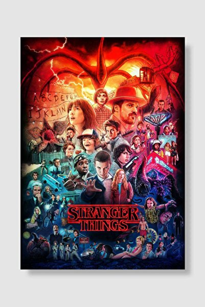 Mudi Store Stranger Things Dizi Poster Çerçevesiz Yüksek Kalite Dizi Afiş Duvar Poster