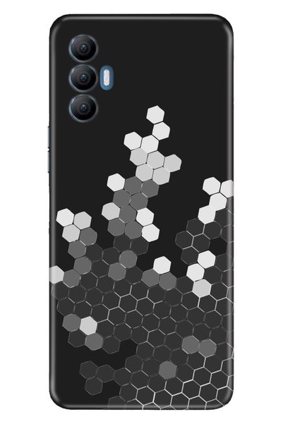 TECNO Spark 8 Pro Case Silicone Tioserisi Patterned Illustrated - Honeycomb V...