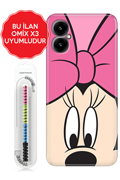 omix X3 X5 X6 X7 X300 X400 X500 X600 X700 Kılıf Resimli Silikon Kapak Minnielove